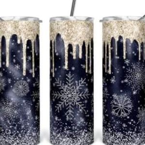 Blue Snowflake Icicle 20oz Tumbler